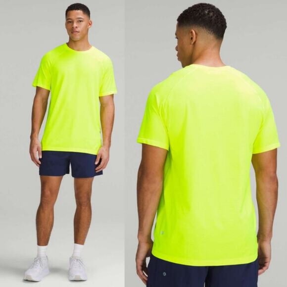 LULULEMON Metal Vent Tech Short-Sleeve Shirt Size Small Highlight Yellow - Picture 1 of 8